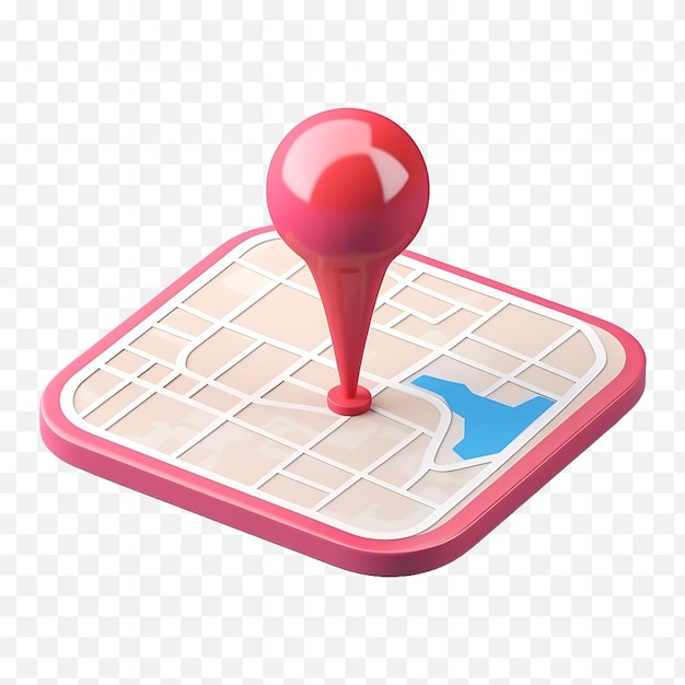 3d map and location icon illustratons