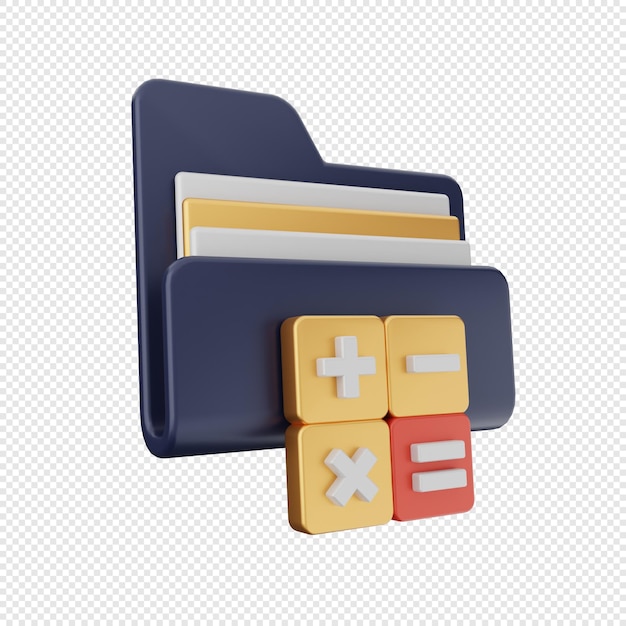 3D map pictogram illustratie renderen