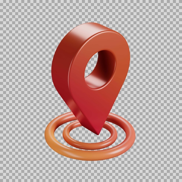 3d map pin dynamic color icon