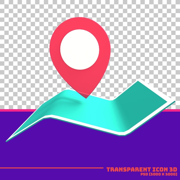 PSD mappa 3d con pin