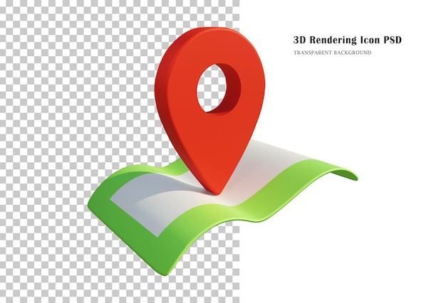 PSD 3d map with red pinpointer. location map with red pinpointer, direction, travel navigator, or guide