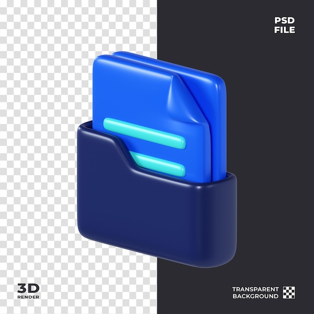 PSD 3d mapbestand icoon render