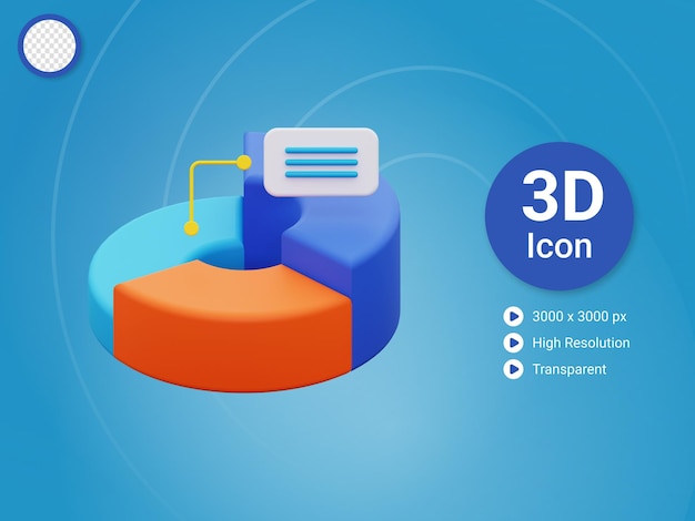 3d marketing analysis icon