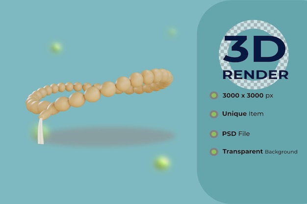 PSD 3d marmurowy obiekt z naszyjnikiem z przezroczystym tłem