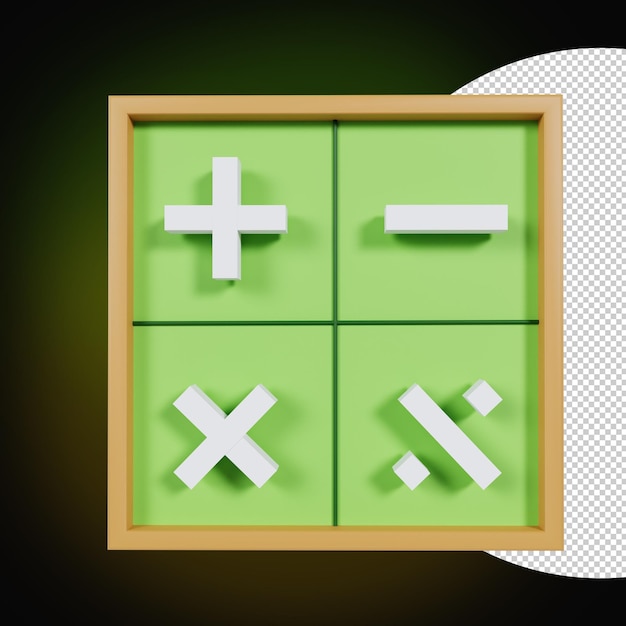 3 D 数学記号の図 Premium PSD