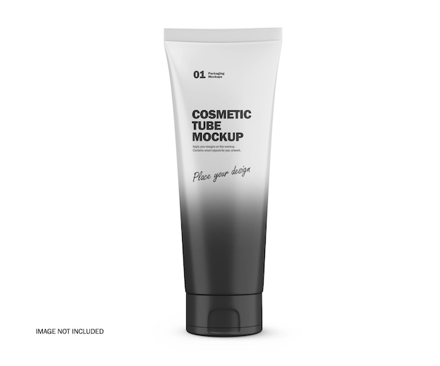 3d matte plastic cosmetische buis psd mockup