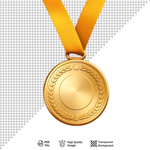 PSD 3d-medaille geïsoleerd op transparante achtergrond