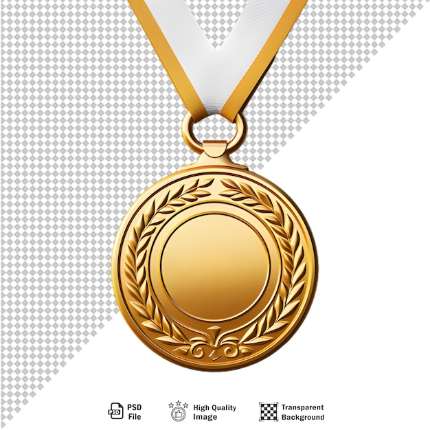 透明な背景に分離された3dメダル