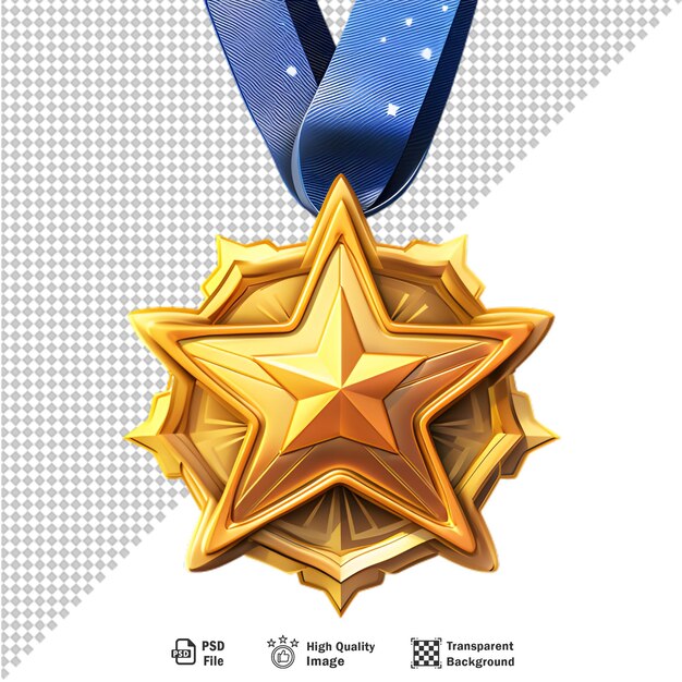 PSD 3d medal isolated on transparent background