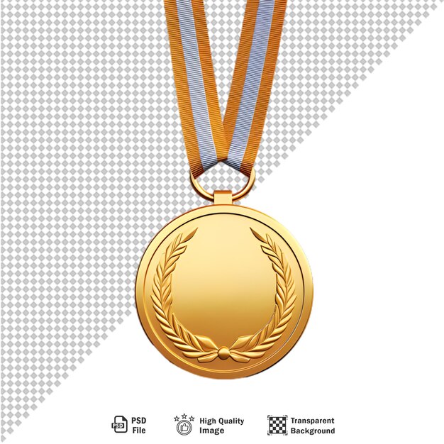 PSD 3d medal isolated on transparent background