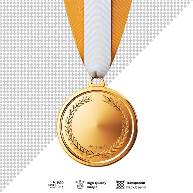 PSD 3d medal isolated on transparent background