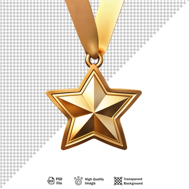 PSD 3d medal isolated on transparent background