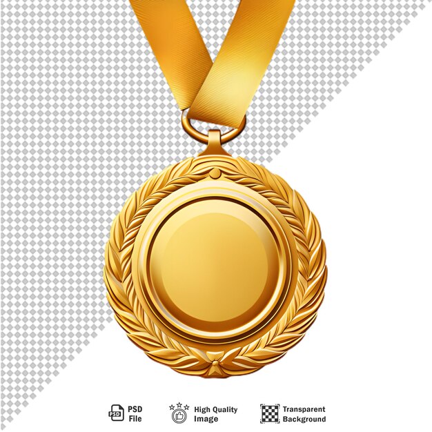 PSD 3d medal isolated on transparent background