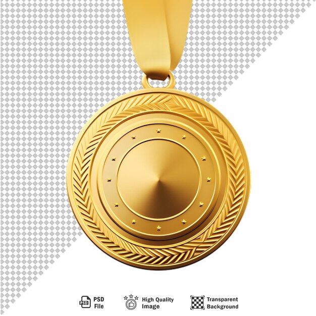 PSD 3d medal isolated on transparent background