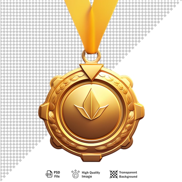 PSD 3d medal isolated on transparent background