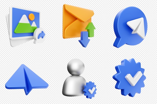 3d media społecznościowe jak online dziel się podążaj chat komentarz ikonę zestaw zestaw