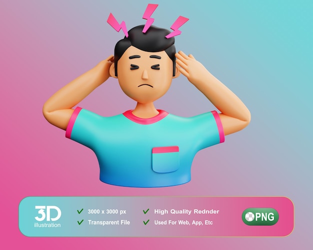 PSD 3d 의료 및 건강 관리 3d 통증