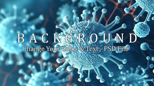 PSD 3d メディカル バックグラウンド アブストラクト ウイルス 細胞 ゲネレーティブ ai