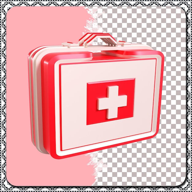 PSD 3d medical box icon