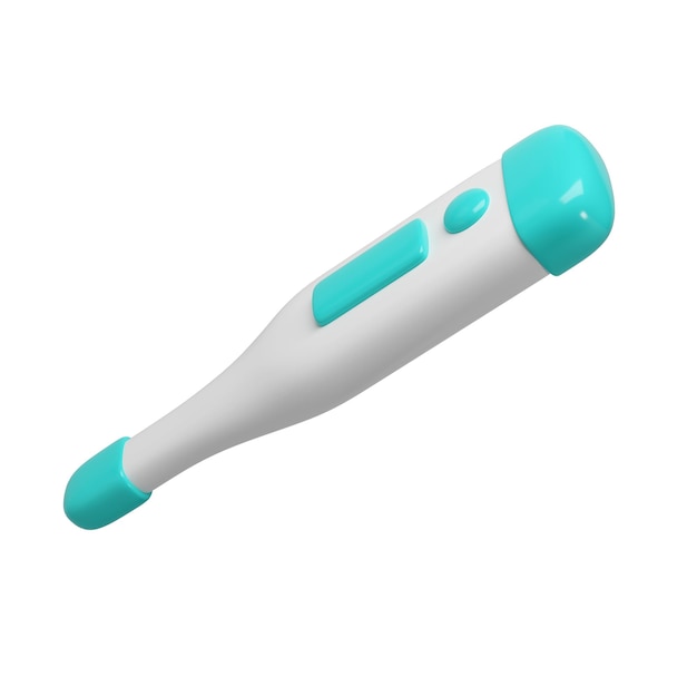3d medical electronic thermometer icon Rendering illustration of medical diagnostic instrument