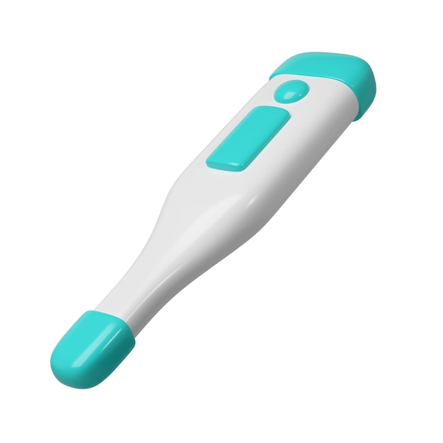 3d medical electronic thermometer Rendering illustration of medicine diagnostic instrument