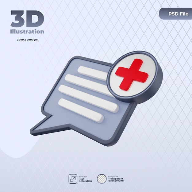 Illustrazione dell'icona del forum medico 3d