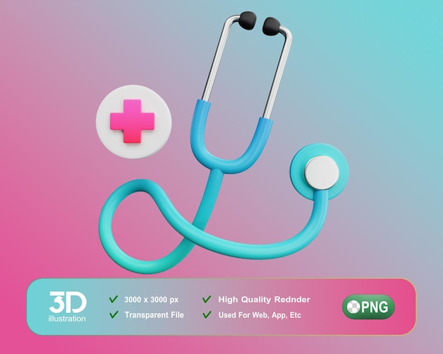 PSD 3d medical and healthcare 3d stethoscope