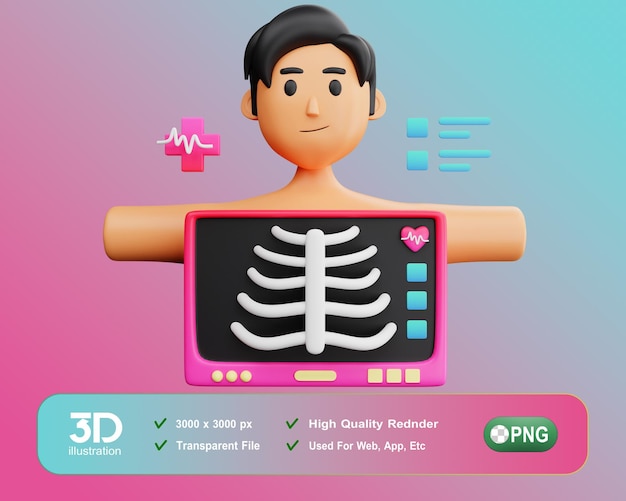 3d medical and healthcare 3d xray