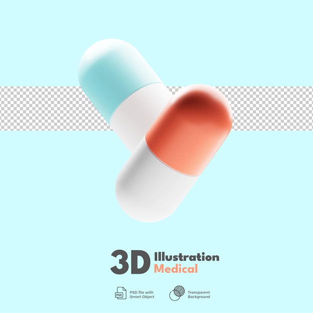 3d medical pack illustration icon