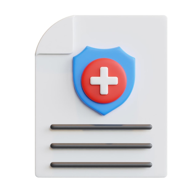3d medical report medical concept transparent high quality render illustration