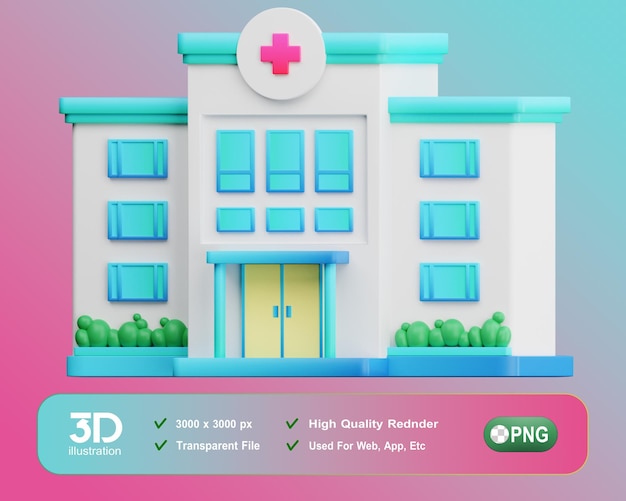 PSD 3d medisch en gezondheidszorg 3d ziekenhuis