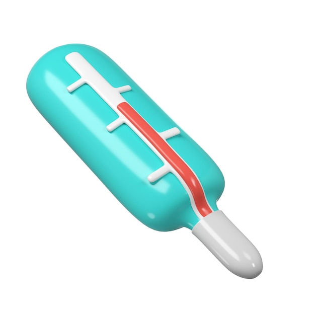 3d Medyczny Termometr Rtęciowy Ilustracja Temperatury Przyrządu Diagnostycznego