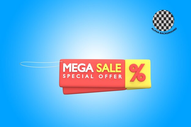 3d mega sale grote verkoop cashback speciale verkooppromotie