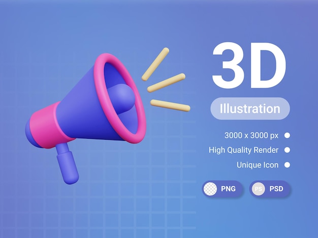 3d megaphone promotion