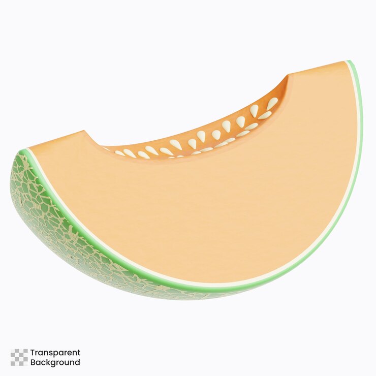 PSD 3d 멜론 과일 일러스트레이션