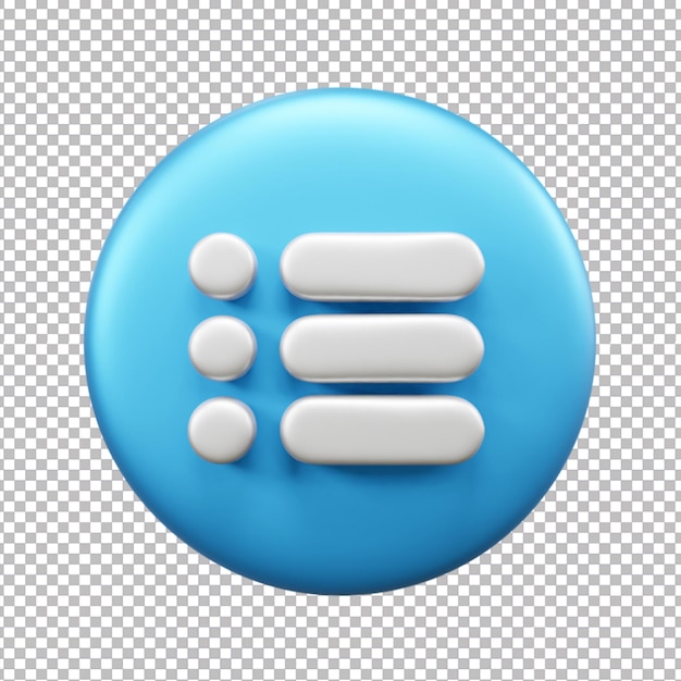 PSD 3d menu ui icon isolated