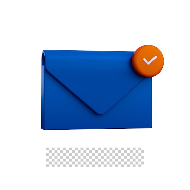 3d message sent icon isolated