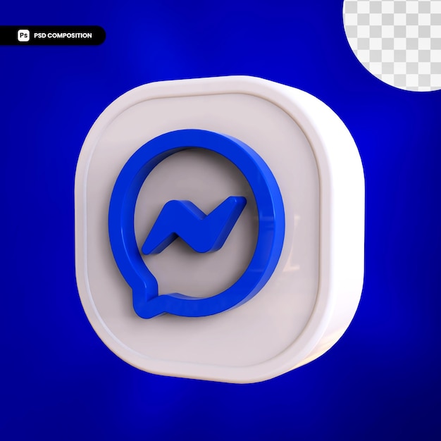 3d messenger pictogram geïsoleerd