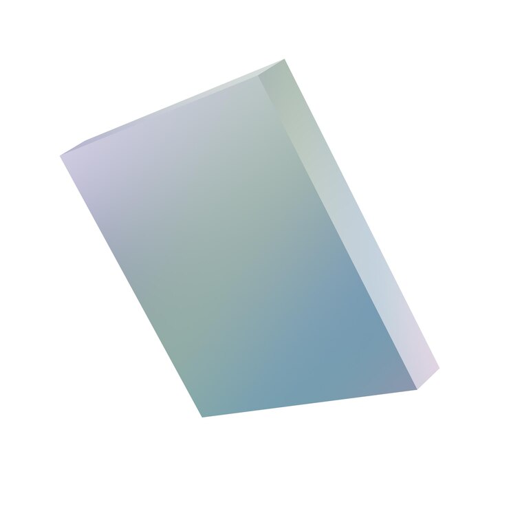 PSD 3d metal rectangle abstract geometric shape podium realistic glossy gradient luxury template