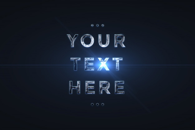 3d metal text effect font 