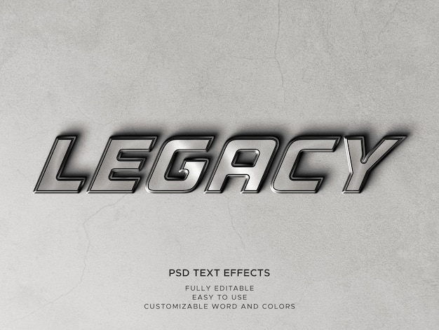 PSD 3d metal text effects with editable texts