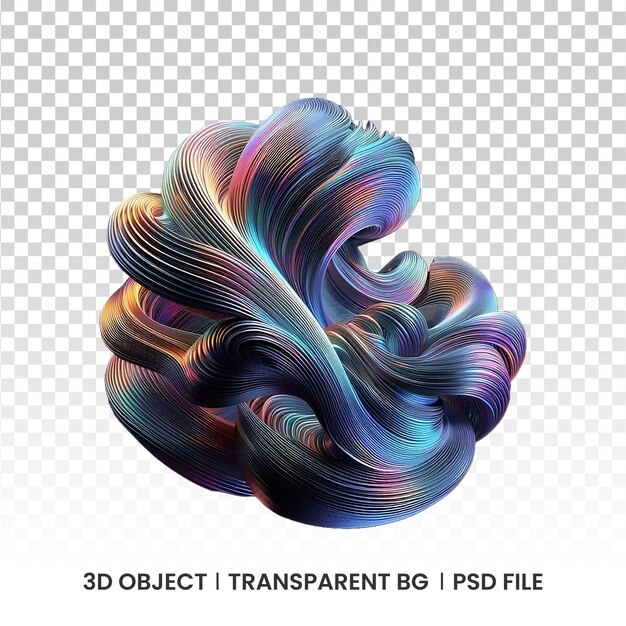 PSD 3d metalen iriserende vloeistof abstracte holografische vorm