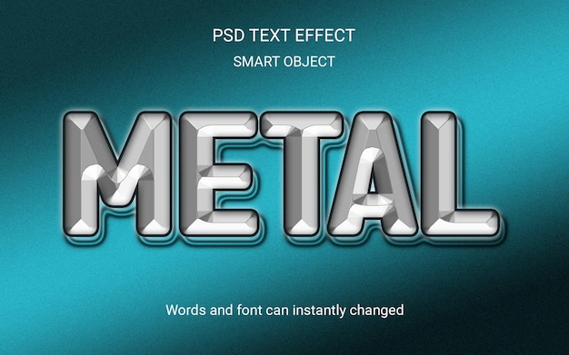 3d metalen teksteffect
