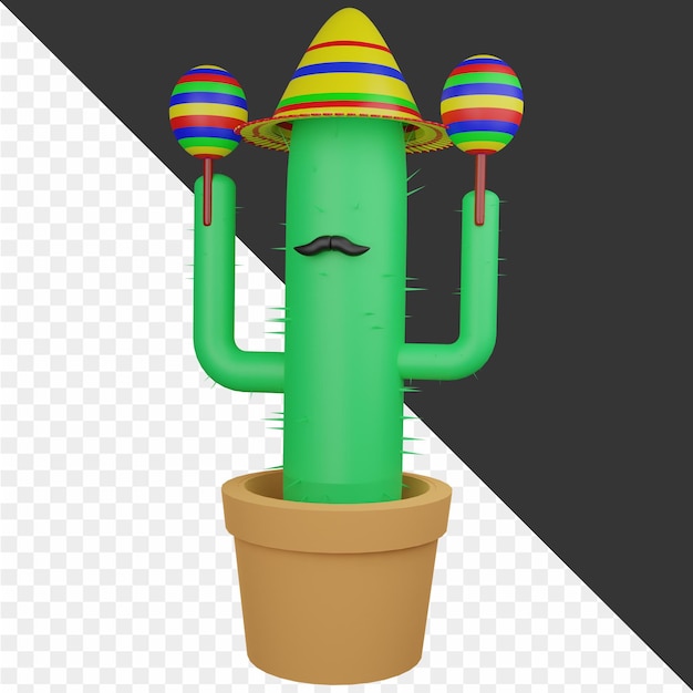 PSD 3d mexicaanse illustratie