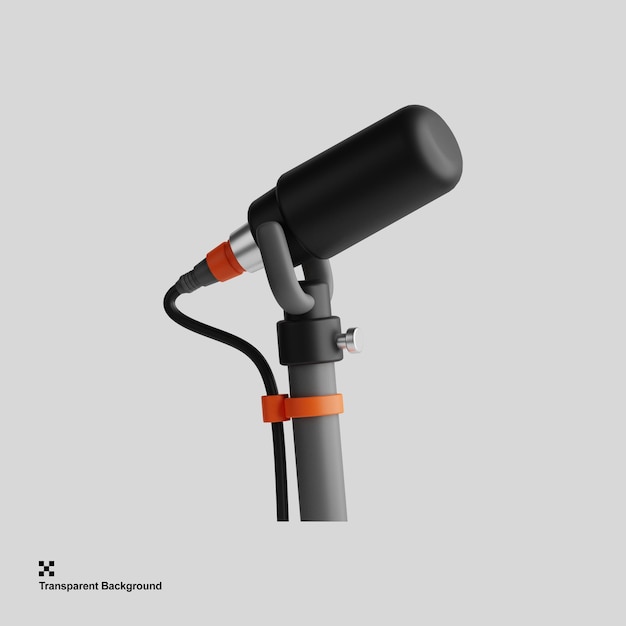 PSD 3d microphone illustration