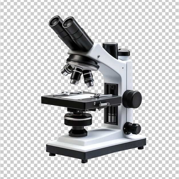 Microscopio 3d su sfondo bianco