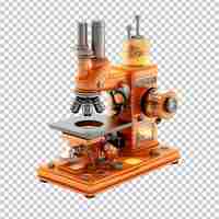 PSD 3d microscope on white background