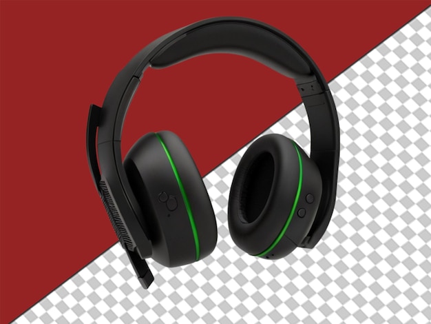 3d on microsoft xbox wireless headset on transparent background