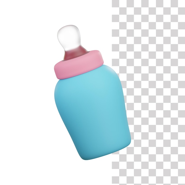 PSD 3d milk bottle illustration