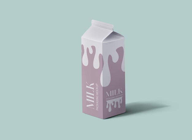 3d milk carton packaging mockup